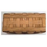 Vintage Longaberger Bread Basket with Liner & Protector & Handwoven Basket