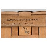 Vintage Longaberger Bread Basket with Liner & Protector & Handwoven Basket