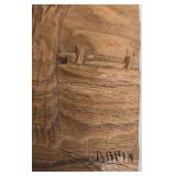 Carved Wooden Keepsake Box with Scenic Lid - Signed Andrew
