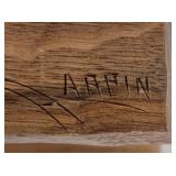 Carved Wooden Keepsake Box with Scenic Lid - Signed Andrew