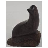 Carved Wooden Seal, Swan & Dolphin Figures (Lot of 3)