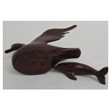Carved Wooden Seal, Swan & Dolphin Figures (Lot of 3)