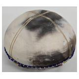 Artisan Crafted Native American Pottery Vessel - Bead-Decorated Neck & Panels