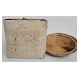 Birch Bark Lidded Basket