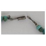 Native American Style Animal Fetish Necklace with Turtle Charms & Green Stone Pendant - 20 in