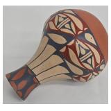 Jemez NM Hand-Painted Southwestern Ceramic Vase  - Geometric Pattern