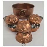 Copper Bowl with 8 Dishes
