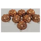 Copper Bowl with 8 Dishes