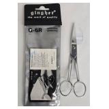 Gingher G-6R Applique Scissors - 10.25 in; Wiss Inlaid USA; Kleencut Made in USA