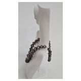 Etched Bead Necklace - 16 in. Long, Silver-Tone Round Beads