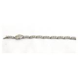 Vintage Rhinestone Bracelet With Floral Center - Butterfly Brooch & Round Brooch (Lot of 3)