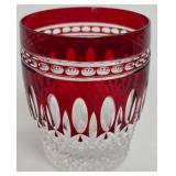 Pair of Waterford Crystal Clarendon Ruby Tumblers