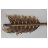 Arrow - 27-Inch Wooden with Feather Fletching and Painted Shaft