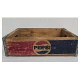 Pepsi Wooden Crate with Logo - Vintage Soda Bottle Box