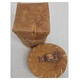 Birch Bark Storage Canisters with Lids, Set of 2