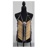 Beaded Native American Breastplate with Bone Slats