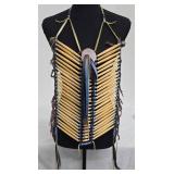 Beaded Native American Breastplate with Bone Slats