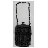 Vintage Miniature Metal Mesh Handbag with Chain