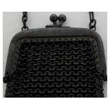Vintage Miniature Metal Mesh Handbag with Chain