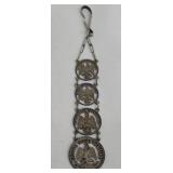 Vintage U.S. Great Seal 4-Medallion Fob Chain Pendant - 4.5 Inches Long