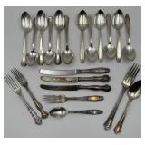 1847 Rogers Bros Par Plate Silver Plate Flatware - Assorted Spoons, Knives & Forks