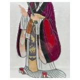 Hand Embroidered Silk Tapestry - Chinese Figure From Chengdu China Oct 1985