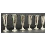 Set of Six Vintage Sterling Silver Cordial Cups