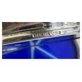 Sterling Silver & Blue Glass Coasters (Lot of 5)