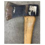 Vintage  Axes - 2 Hand Axes with Wooden Handles, 34' Long Overall