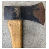 Vintage  Axes - 2 Hand Axes with Wooden Handles, 34' Long Overall