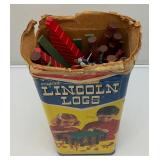 1960's Original Lincoln Logs No. CF4 Approximately 240 Piece In Original Container