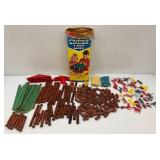 1960's Original Lincoln Logs No. CF4 Approximately 240 Piece In Original Container
