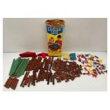 1960's Original Lincoln Logs No. CF4 Approximately 240 Piece In Original Container