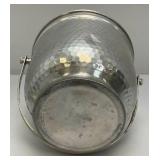 Mid-Century Modern Italian Hammered Aluminum Ice Bucket
