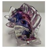 EST. $225.00-$350.00 Very RARE Gail D. Gill Signed High Relief Decoration Hand Blown Glass Perfume Bottle 5' x 5' x 6'