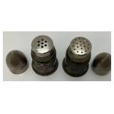 Pair Of WWI Bullet Shell Salt & Pepper Shakers Camp 'Hancock' Augusta Ga 3'
