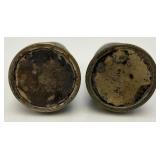 Pair Of WWI Bullet Shell Salt & Pepper Shakers Camp 'Hancock' Augusta Ga 3'