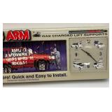 Vintage Man Cave Collectible Strong Arm Gas Charged Lift Supports Sign And Clock (Needs Repair) 12 1/2' x 32 1/2'