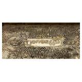 Vintage DOUCETTE Silvertone Art Deco Style Small Hinged Tin/Trinket Box 1' x 2 1/2'