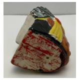 Vintage 1930's-40's Native American Chief Ceramic Toothpick Holder/Match Safe 2' x 2 1/2' x 3 1/2'