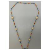Vintage Native American Beaded Necklace And Earrings