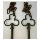 Vintage Heavy Metal Ornate Garden Fence With Chain 16'