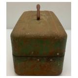 Vintage Old Metal Tackle/Tool Box, Very Old Bike Seat And more