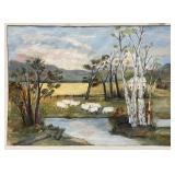 Two Original Paintings By unknown Artist 16' x 23' & 17' x 23'