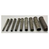 RARE Antique French Pastry Cream Tubes/Nozzles in Custom Case Marked France 6'