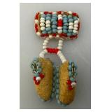 Vintage Miniature Native American Buck Skin And Beaded Items And more