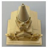 Vintage 1950's Raylite Light Up Cathedral Music box (Missing Cord Light) Music Box Works