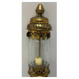 EST. $150.00 -$275.00 CER Railway Marked Brass Railway Carriage Lamp Candle Lantern With Candle 13 1/2'