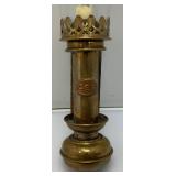 EST. $150.00 -$275.00 CER Railway Marked Brass Railway Carriage Lamp Candle Lantern With Candle 13 1/2'