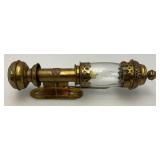 EST. $150.00 -$275.00 CER Railway Marked Brass Railway Carriage Lamp Candle Lantern With Candle 13 1/2'